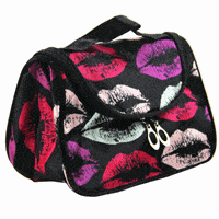 Multifunkciós Kozmetikai táska, sminktáska, tükörrel - Fekete