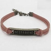 2 soros barátság karkötő "A legjobb barát " (Best Friend) - Barna